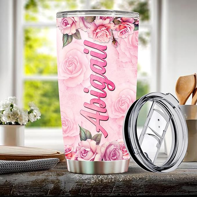 Personalized Skydiving Parachute Coffee Cup Mug Tumbler for Women, Girls, Wife, Daughter, Insulated Stainless Steel 20oz Gift for Christmas, Birthday, Mother's Day, Valentine