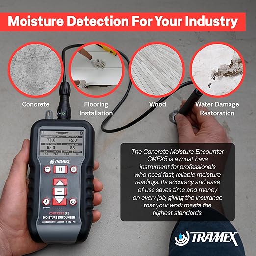 Tramex Concrete Moisture Encounter CME5 | Meter for Measuring Moisture Content in Concrete Floor, Slabs & Screeds