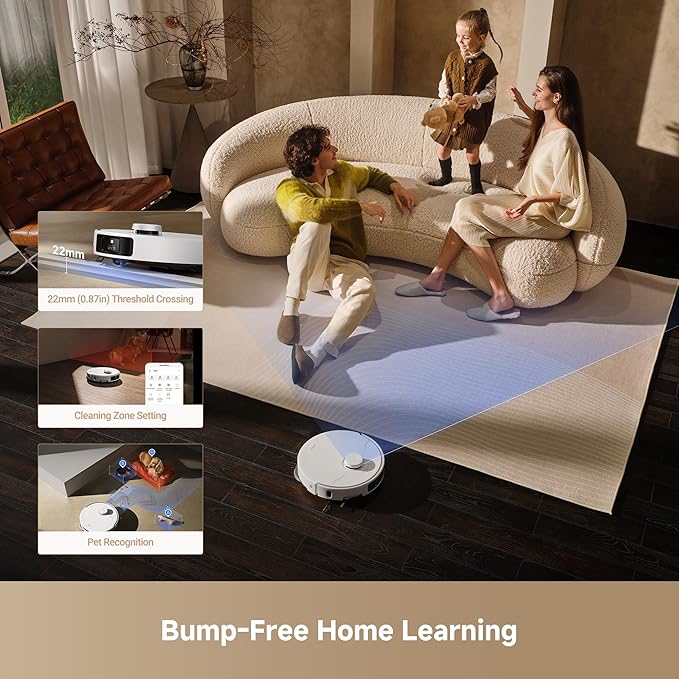 Mova P50 Pro Ultra Robot Vacuum and Mop, 19,000Pa Suction with Anti-Tangle Brush, Removable & Liftable Mop for Carpet & Floor, 167??Mop & Washboard Self Drying & Cleaning, Auto Empty & Refill