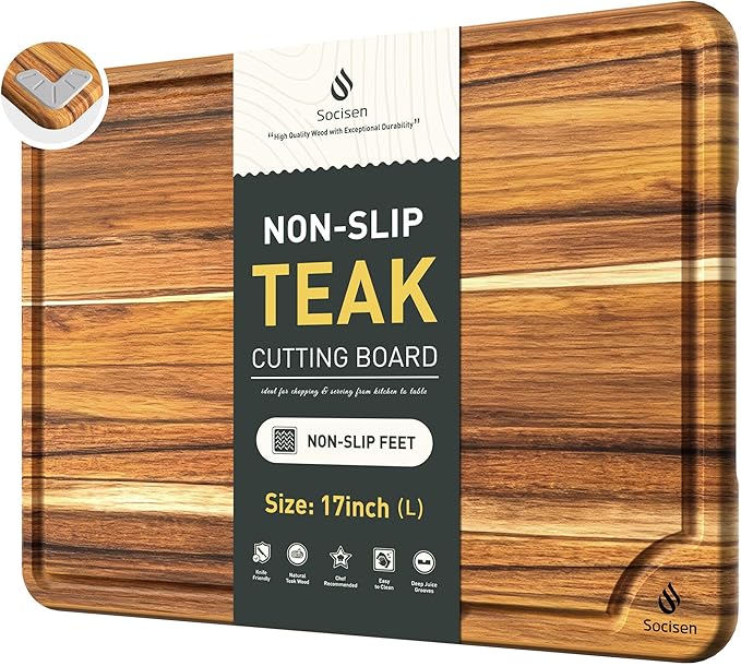 Cutting Board Wood Chopping Board Double Sided Charcuterie Boards Serving Board Kitchen Essential House Warming Hostess Host Gift Serving Tray for Christmas Wedding Birthday Anniversary Caramel