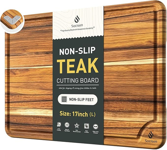 Cutting Board Wood Chopping Board Double Sided Charcuterie Boards Serving Board Kitchen Essential House Warming Hostess Host Gift Serving Tray for Christmas Wedding Birthday Anniversary Caramel