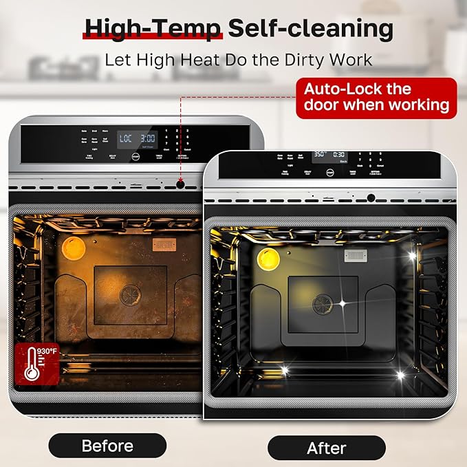30" Electric Wall Oven with Self-cleaning, CSA Certified, ThermoMate 4.8 Cu.Ft Bilt-in Wall Oven with 8 Functions, 3800W Convection Wall Ovens, Touch Control, Safety Lock, Stainless Steel