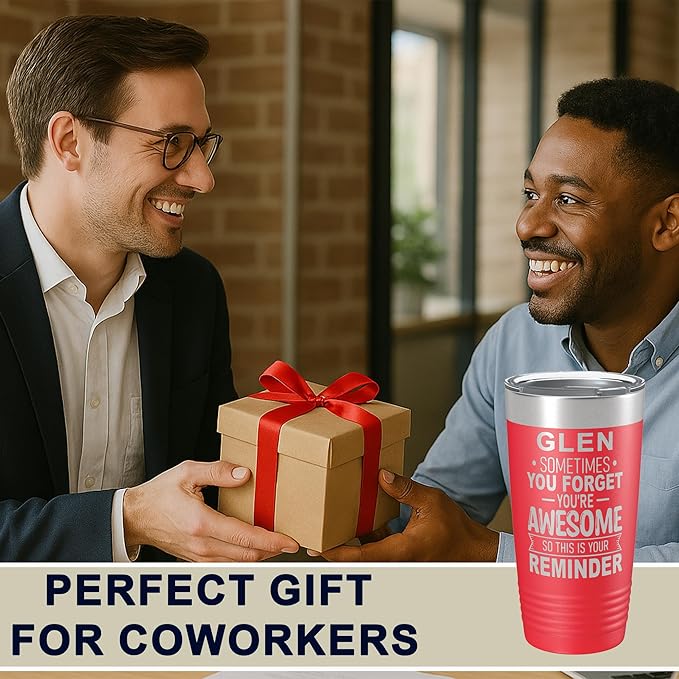 Personalized Inspirational Tumbler, Inspirational Gifts for Men Dad Father Wife Sister Women, Custom Birthday For Him Her, Customized You?셱e Awesome Tumbler, Teacher Coworker Gifts 20oz Red