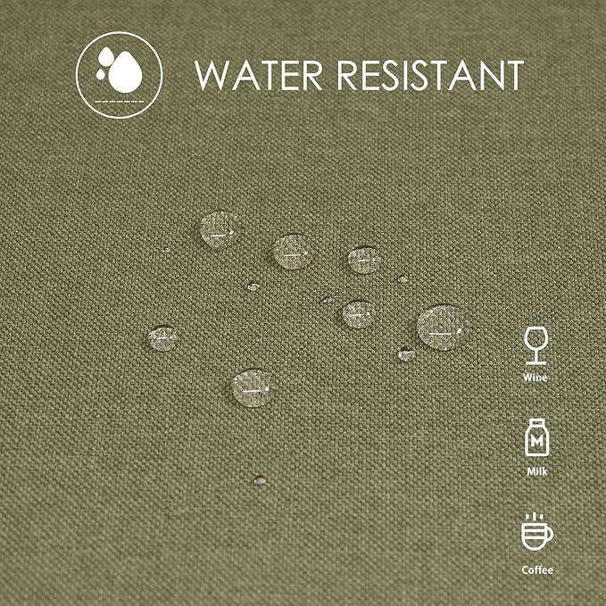 BALCONY & FALCON Table Cloth for 6 Foot Rectangle Tables ??Waterproof, Wrinkle-Free Farmhouse Tablecloth for Dining, Kitchen, Wedding, Baby Shower & Christmas Holiday Gatherings (Olive, 55" x 95")
