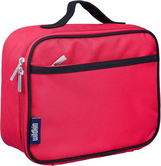 Wildkin Kids Insulated Lunch Box ??Durable and Reusable for School & Travel - Cardinal Red