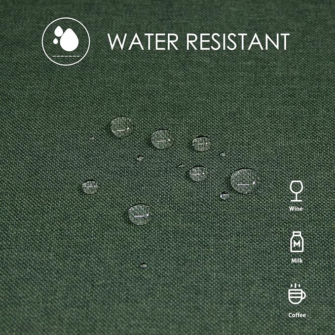 BALCONY & FALCON Table Cloth for 6 Foot Rectangle Tables ??Waterproof, Wrinkle-Free Farmhouse Tablecloth for Dining, Kitchen, Holiday Gatherings (Hunter Green, 57" x 118")