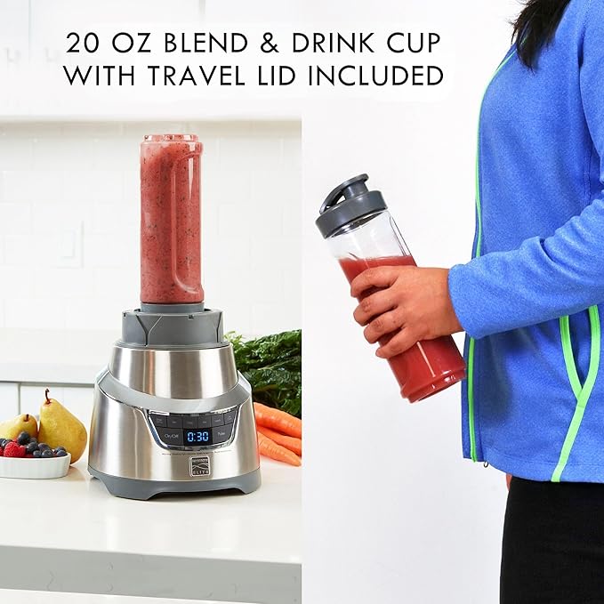 Kenmore Elite Countertop Blender ??Electric Mixer for Smoothies, Ice Crush & Pulse Function, Heavy Duty Pitcher, Kitchen Appliance, Dishwasher-Safe Jar