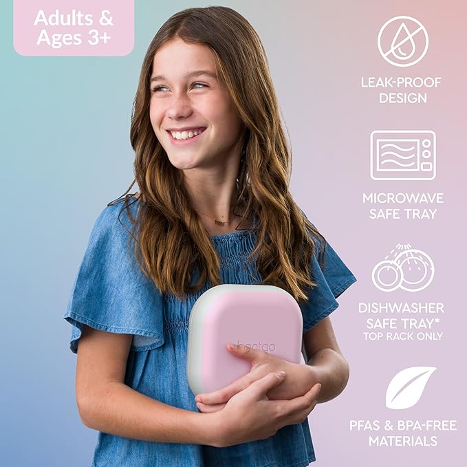 Bentgo Chill Mini Leak-Proof Lunch Box ??Built-In Ice Pack Keeps Food Cold, 2.7-Cup Capacity for Snacks or a Sandwich, 3 or 4 Compartments, PFAS & BPA-Free, Ideal for Adults & Kids 3+ (Lilac Mist)