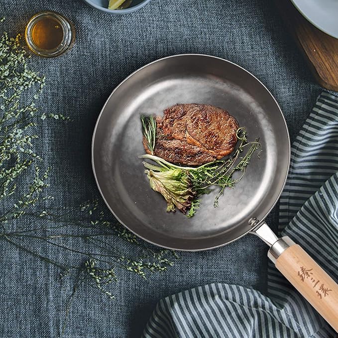 ?삡툒??ZhenSanHuan Toxin Free Teflon free Non Sticky Saut챕 Pans Fry Pans Omelete Pans (Seasoned 20CM/7.8'')