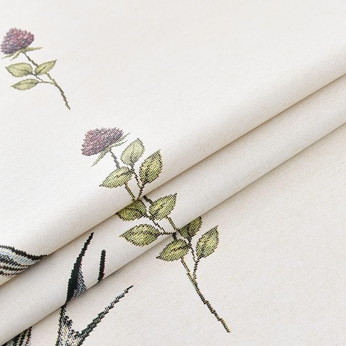 LOHASCASA Vinyl Rectangle Tablecloth Farmhouse Summer Vinyl Oil Cloth Table Cover Plastic Waterproof Tablecloths Spillproof Wipeable PVC Table Cloth for Kitchen Tables 54 x 70 Beige Floral Bird