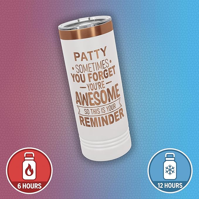 Personalized Inspirational Tumbler, Inspirational Gifts for Men Dad Father Wife Sister Women, Custom Birthday For Him Her, Customized You?셱e Awesome Tumbler, Teacher Coworker Gift 22oz White Copper