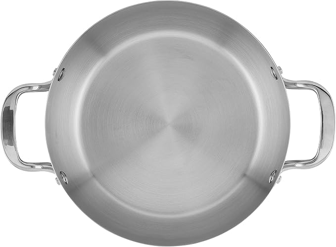 KitchenAid 71011 3-Ply Base Brushed Stainless Steel Casserole Dish/Pan with Lid, 4 Quart