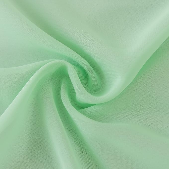 flohar 12Pack 9ft Chiffon Table Runner14x108 Inch Sheer Romantic Table Runner for Wedding Birthday Party Bridal Shower Outdoor Decoration-Mint