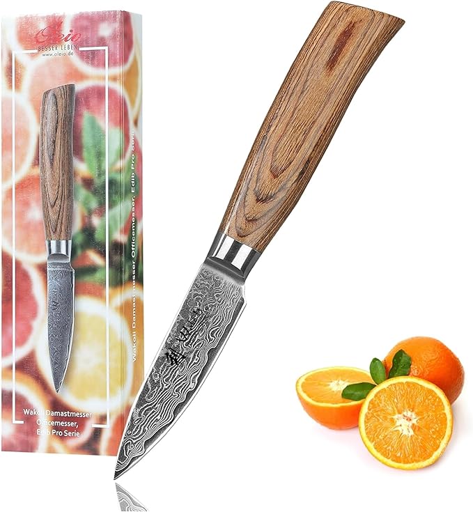 Wakoli EDIB Pro Premium Paring Knife ??Japanese Style Kitchen Knife | 3.2-Inch Blade Made of 67-Layer Real Big Master Steel with Pakka Wood Handle | Professional Cooking Tool