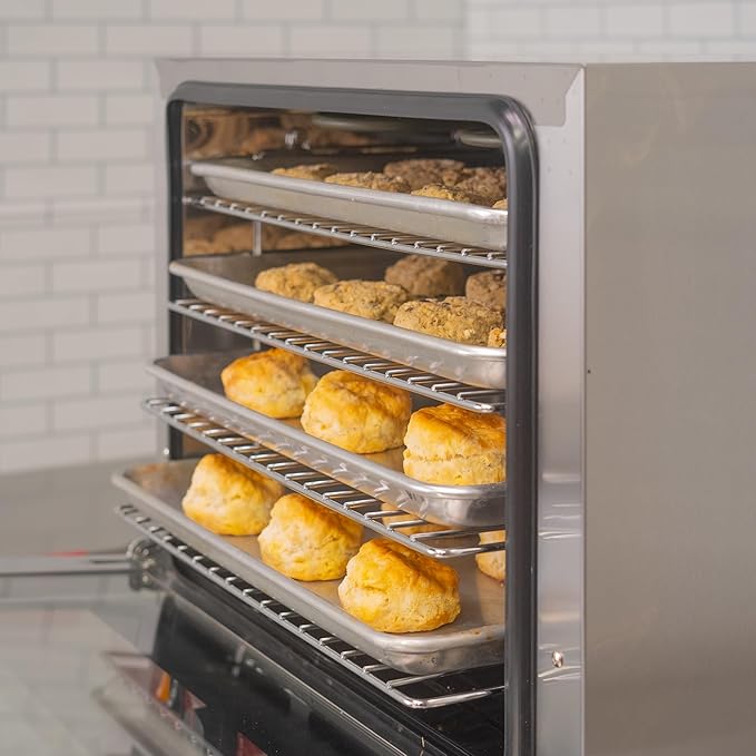 Kratos Commercial Countertop Oven | Half-Size Electric Convection Oven | Holds Four Half Size Sheet Pans | 1.5 Cubic Ft. | ETL Certified | 120V, 1600W (29M-002)