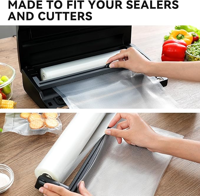 Wevac Vacuum Sealer Bag Rolls Variety Pack, 6"x16', 8"x16', 11"x16' (3 Rolls), Heavy Duty Food Storage, Ideal for Sous Vide, Freezer, Meal Prep