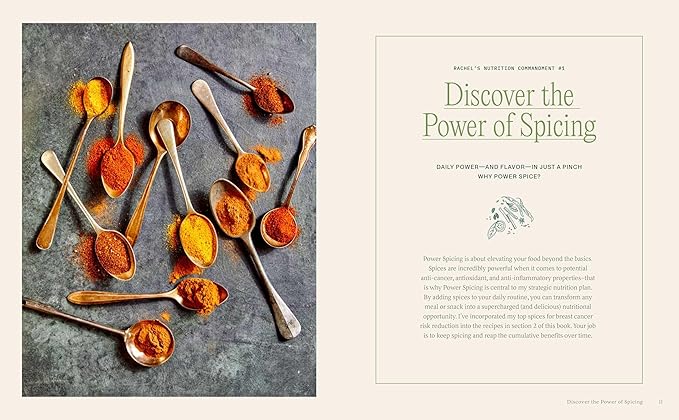 SpiceRack Book Bundle: Nutrition Plan to Reduce Breast Cancer Risk & Manage Your Weight by Rachel Beller + 2 Organic Spice Blends