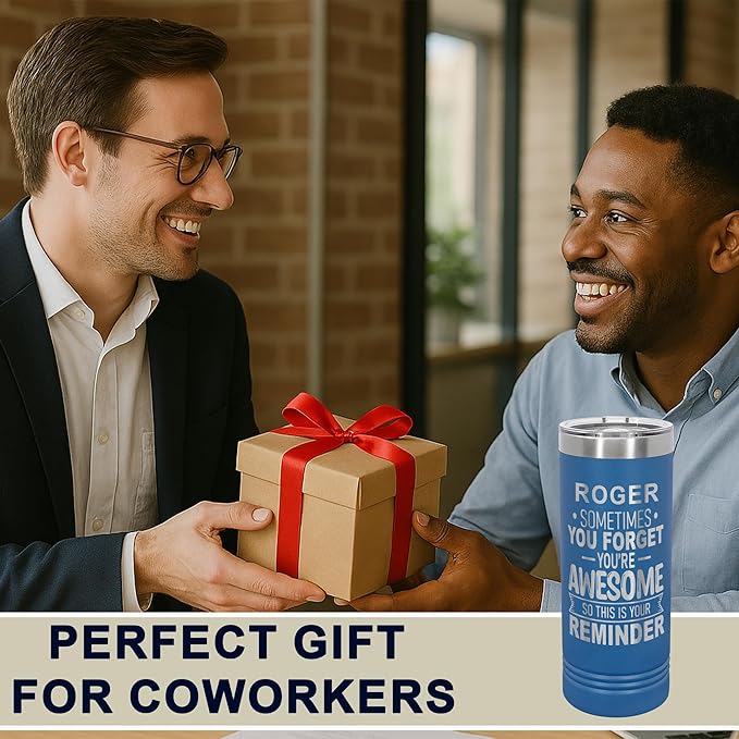 Personalized Inspirational Tumbler, Inspirational Gifts for Men Dad Father Wife Sister Women, Custom Birthday For Him Her, Customized You?셱e Awesome Tumbler, Teacher Coworker Gifts 22oz Royal Blue