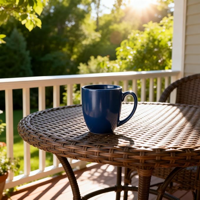 GBhome 16oz Coffee Mugs Set of 6, Large Ceramic Coffee Mugs for Man, Woman, Dad, Mom, Modern Coffee Mugs Set with handle for Tea/Latte/Cappuccino/Milk/Cocoa. Dishwasher&Microwave Safe,Matte Blue