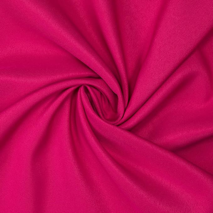 Gee Di Moda Fitted Tablecloth - 48 x 30 Inch Fuchsia Floor-Length Fitted Table Cloth for 4 Foot Rectangle Table, Heavy Duty Washable Fabric for Parties, Dinner, Weddings, Baby Shower & Trade Show