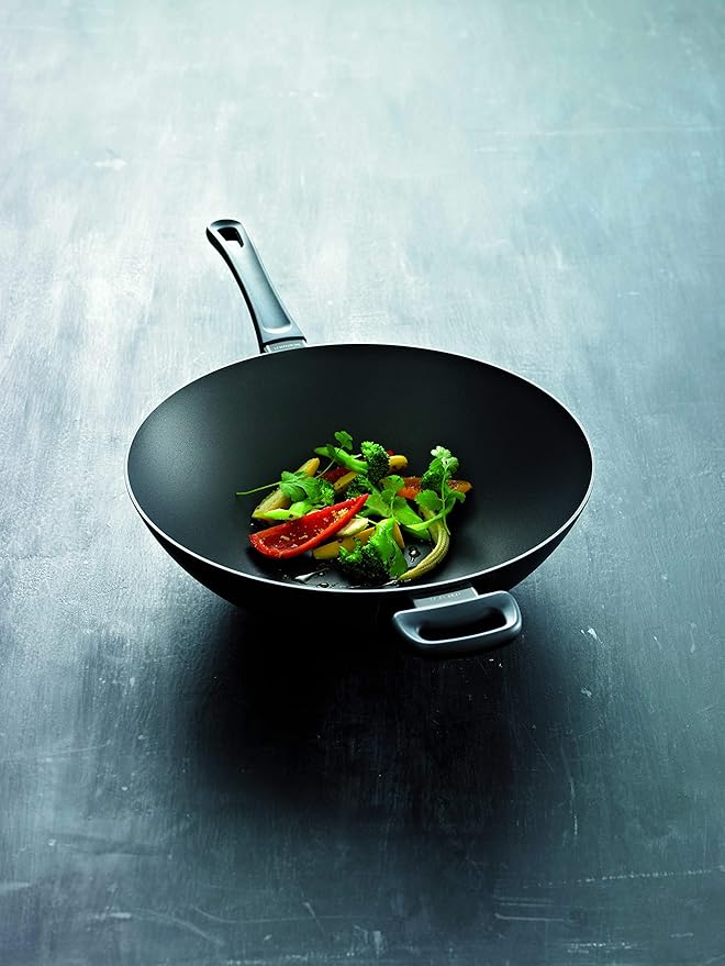 Scanpan Classic Induction 12 1/5 Inch Nonstick Wok ??Compatible with All Cooktops, Induction Ready, Metal Utensil Safe, Oven Safe to 500째F, Dishwasher Safe