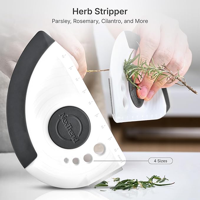 Nextrend BakerScraper ??5-in-1 Flexible Bowl Scraper, Bench Scraper and Dough Scraper with Stainless Steel Edge, Ruler & Herb Stripper ??BPA Free, Dishwasher Safe - Gray