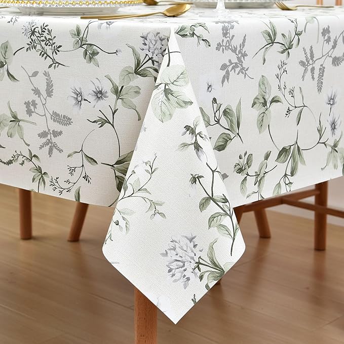 LOHASCASA Square Vinyl Oilcloth Tablecloth Waterproof Wipeable PVC Heavy Duty Plastic Party Spill Proof Tablecloths for Cardtable Tablecloth - 4Ft 54 x 54 Inch