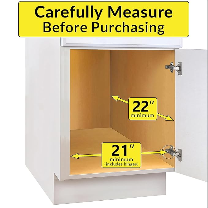 LYNK PROFESSIONAL짰 Pull Out Cabinet Organizer, 20" x 21" Slide Out Drawers for Kitchen Cabinets - Sliding Pull-Out Pantry Shelves ??Home Shelf Organizers - Lifetime Ltd. Warranty, Chrome