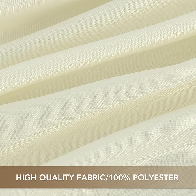 sancua Rectangle Tablecloths for 4ft Tables, 6 Pack - 60x84 Inch - Beige Washable Fabric Cloth Table Cloth for Wedding, Party, Birthday, Banquet, Reusable Polyester Table Covers