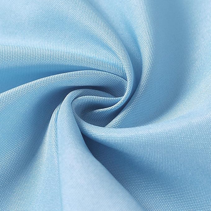 Cupuamon 132 inch Round Tablecloth Washable Polyester Table Cloth Decorative Table Cover for Wedding Party Dining Banquet（132 inch,Blue Mist）