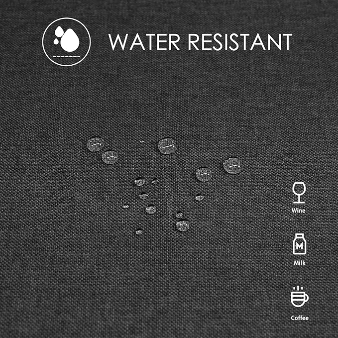 BALCONY & FALCON Table Cloth for 6 Foot Rectangle Tables ??Waterproof, Wrinkle-Free Farmhouse Tablecloth for Dining, Kitchen, Wedding, Baby Shower & Holiday Gatherings (Dark Gray, 55" x 95")