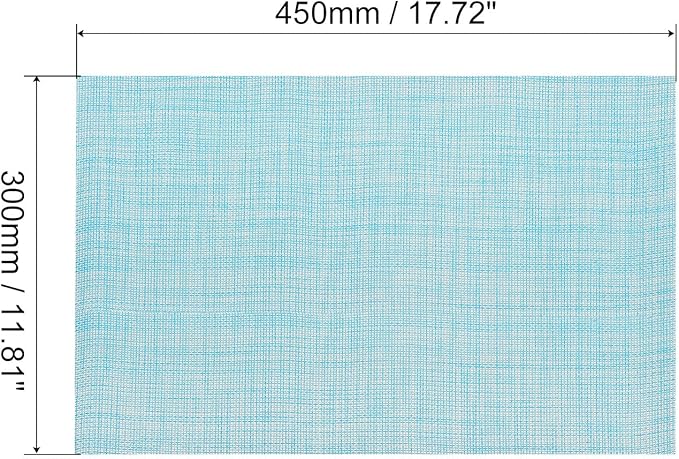 uxcell Place Mats, 450x300mm Table Mats Set of 2 PVC Washable Woven Placemat Blue