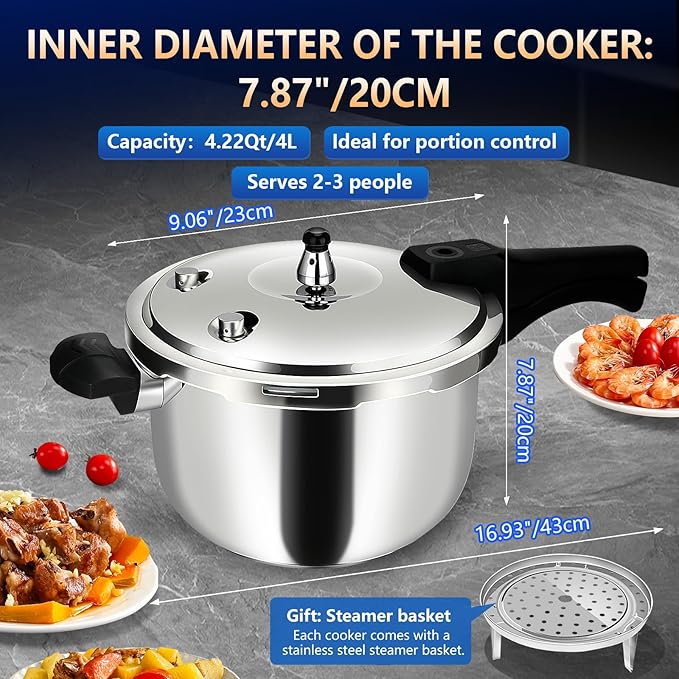 Pressure Cooker Stainless Steel ollas de presi처n para cocinar stovetop pressure cookers 4.22qt olla de presion rice cooker mini pressure cookers stainless steel small pressure cooker