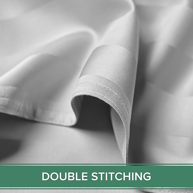Pure Bamboo California King Sheets, Genuine 100% Organic Viscose Derived from Bamboo Bed Sheet Set, Soft & Cooling, Double Stitching, 2 Year Quality Promise (California King, Jacquard White)