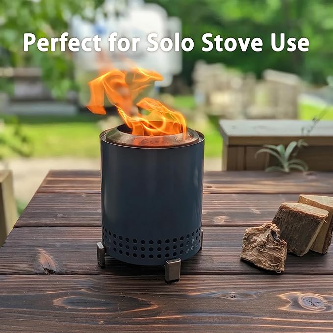 Pizza Oven & Cooking Wood ??Mini Kiln-Dried Oak, 6-Inch Logs, 15lb Box ??Bark-Free Firewood for Ooni, Gozney, Solo Stove & More ??High Heat, Long-Lasting Burn for Grilling, BBQ & Smoking