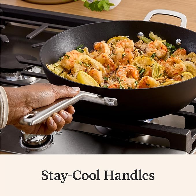 Calphalon짰 Hard-Anodized Nonstick 12" Jumbo Frying Pan with Lid