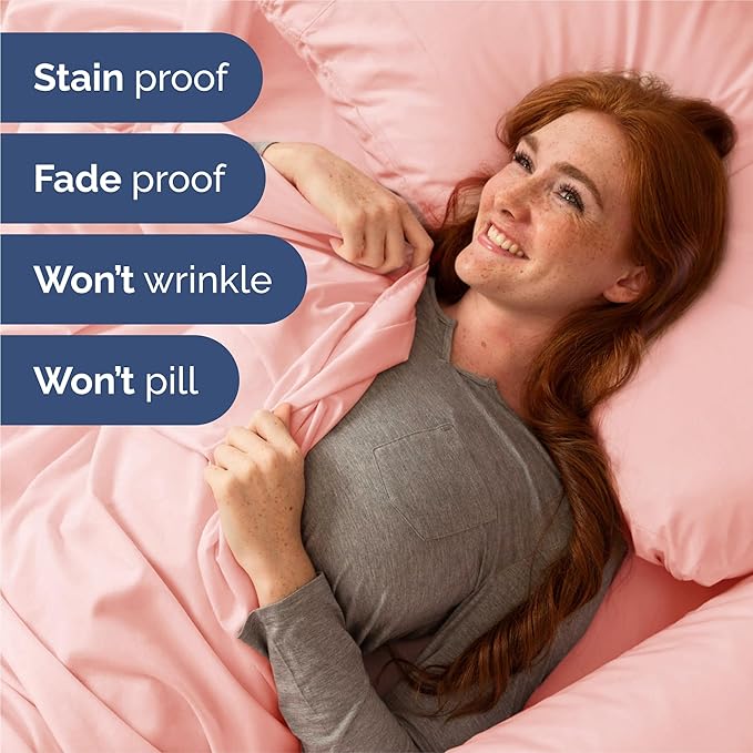 King 6 Piece Sheet Set - Cooling and Breathable Bed Sheets - Hotel Luxury Bed Sheets for Women, Men, Kids & Teens - Bedding with Deep Pockets & Easy Fit - Soft and Wrinkle Free - King Baby Pink Sheets