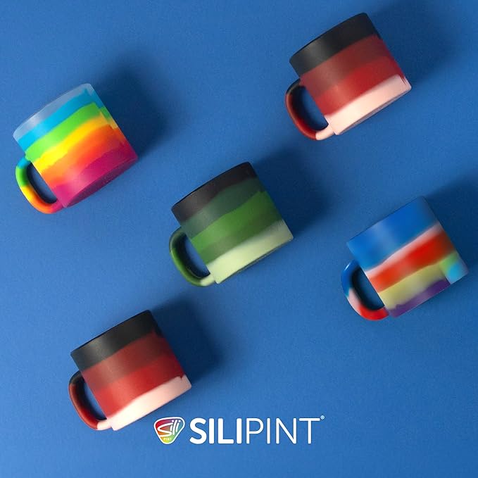 Silipint 16oz Silicone Coffee Mug ??Unbreakable Dishwasher Safe Microwave Oven & Freezer Compatible Travel Mug ??Non-Toxic Reusable Cup for Hot Coffee Tea or Cold Drinks (Drippy)