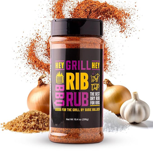 Hey Grill Hey | Rib Rub | BBQ Rub | Rib Seasoning | Beef & Pork Seasoning | BBQ Chicken and More | NBBQA Award Winning Barbeque Blend | 10.4oz