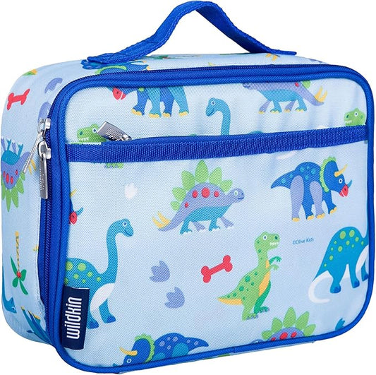 Wildkin Kids Insulated Lunch Box Boys ??Durable and Reusable for School & Travel (Dinosaur Land)