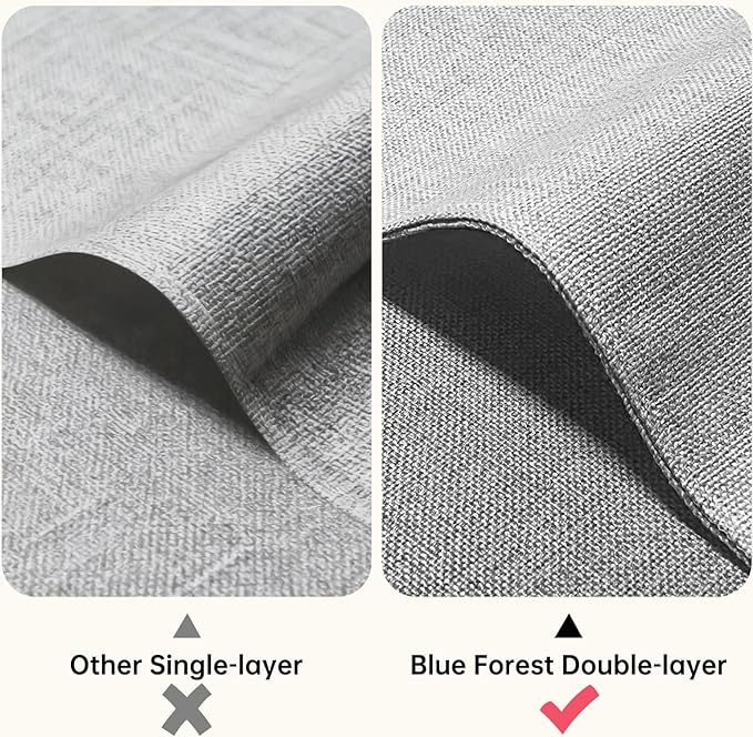 Blue Forest | Rectangular Faux Linen Placemats Set of 4 | Dual- Layered Thickened for Durability | Heat Resistant | Machine Washable | Wrinkle Free for Easy Care Indoor/Outdoor Use - Cream Beige