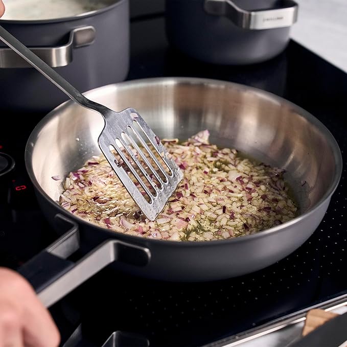 ZWILLING Pure 9.5-inch Stainless Steel Fry Pan, Grey