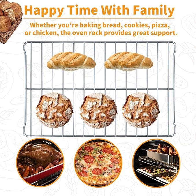 Atgestore Upgraded DE75-00083A Microwave Oven Rack Replacement 20 x12.5 IN for Samsung Oven Parts 304 Stainless Steel Range Stove Rack Shelf ME18H704SFG ME20H705MSS Samsung Microwave Oven Wire Rack
