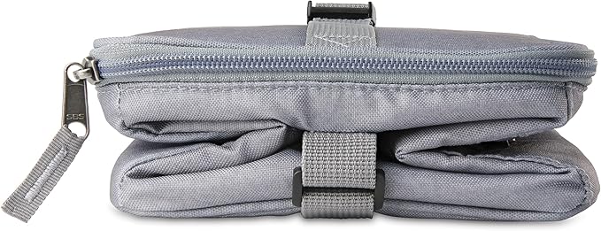 PackIt짰 Freezable Essential Cooler, Gray Fog, Built with EcoFreeze짰 Technology, Fully Freezable, Collapsible, Reusable, With Adjustable Crossbody Strap, Top Clip Handle, Designed for Fresh Office