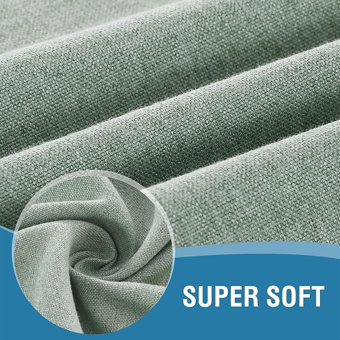 H.VERSAILTEX Linen Textured Tablecloth 54 x 80 Waterproof Decorative Table Cloth Spill-Proof Linen Look Cover for Party Table Extra Soft and Thick Fabric Wrinkle Free, Heather Sage