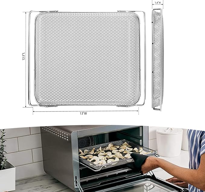 Air Fryer Basket Replacement for Ninja 12-in-1 DCT451 DCT401 DCT402BK DCT601 DCT651 Double Oven竊똌esh Basket for Convection Toaster Oven, Air Fryer Accessories Compatible with Ninja Oven