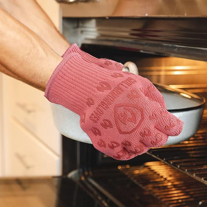 Grill Armor Oven Gloves ??932째F Heat, Fire & Cut Resistant Mitts for BBQ, Grill, Cooking, Grilling, Baking, Smoker & Fire Pit