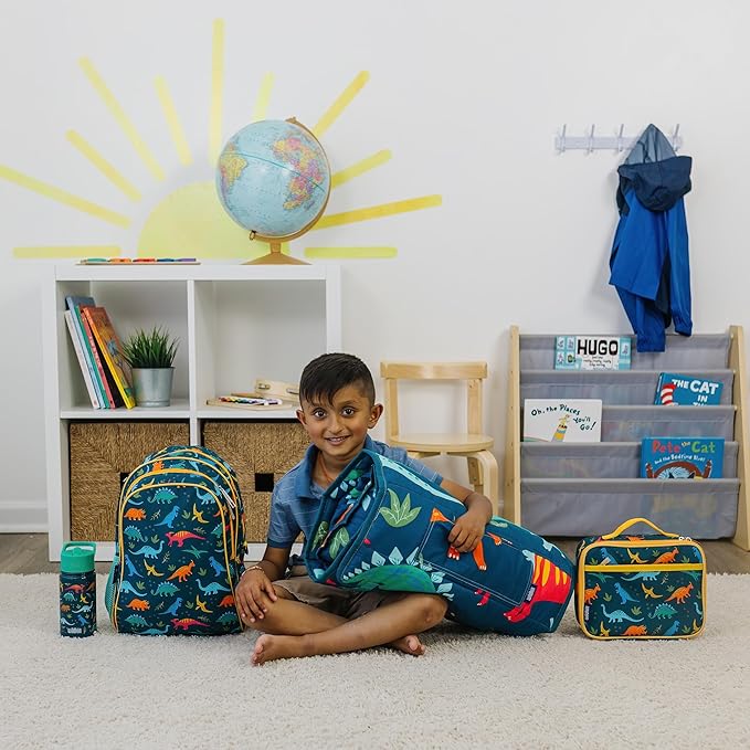 Wildkin Kids Insulated Lunch Box ??Durable and Reusable for School & Travel - Jurassic Dinosaurs
