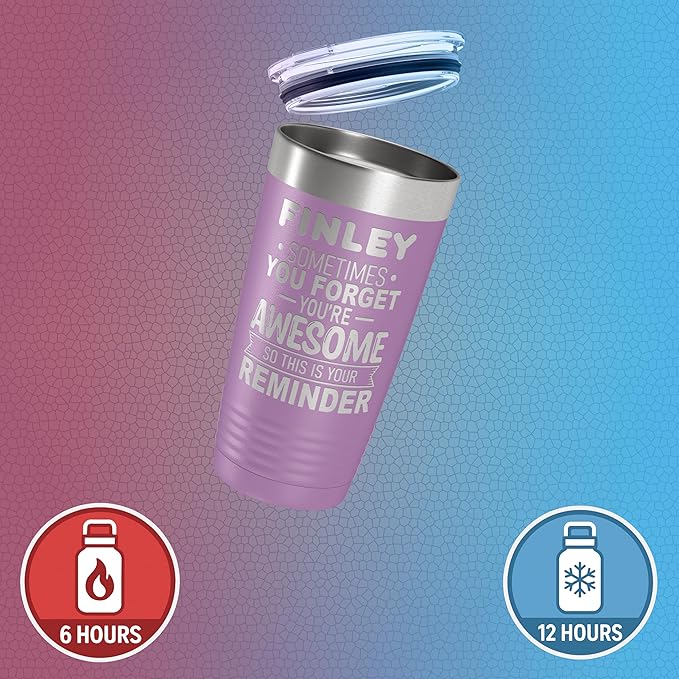 Personalized Inspirational Tumbler, Inspirational Gifts for Men Dad Father Wife Sister Women, Custom Birthday For Him Her, Customized You?셱e Awesome Tumbler, Teacher Coworker Gifts 20oz Light Purple