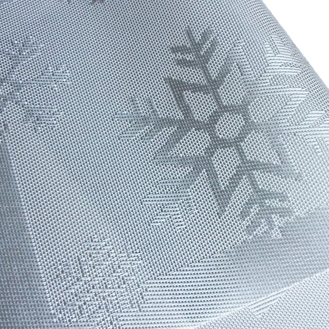 PIGCHCY Christmas Placemats Snowflake Woven Heat Resistant Placemats Washable Easy to Clean Table Mats for Dining Room and Decor(Set of 4, Silver)